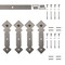 Quiet Glide Soft Close 60" Satin Nickel Diamond Mini Double Barn Door Hardware NT.1310.05.SN-60-2-SC - alternate 1